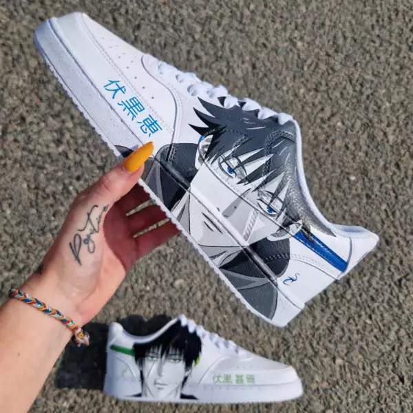 Custom Nike Air Force 1 Megumi Fushiguro et Toji Fushiguro – peinture personnalisée Jujutsu Kaisen